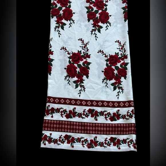 GUESS Amorita Palazzo Pants White With Roses Size Small - Picture 8 of 9